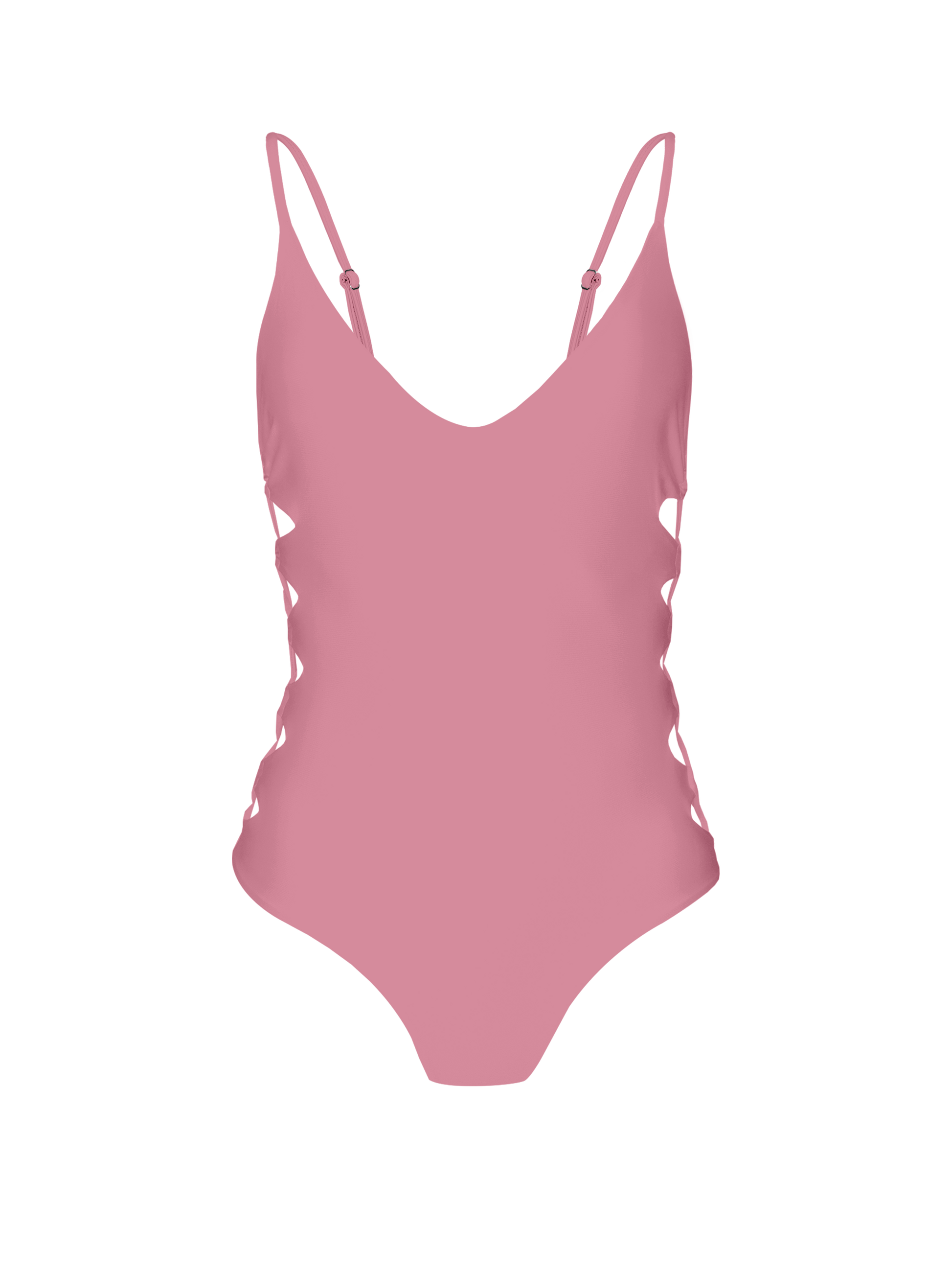 Gulf Shores Coral Pink Side-Tie One-Piece Swimsuit