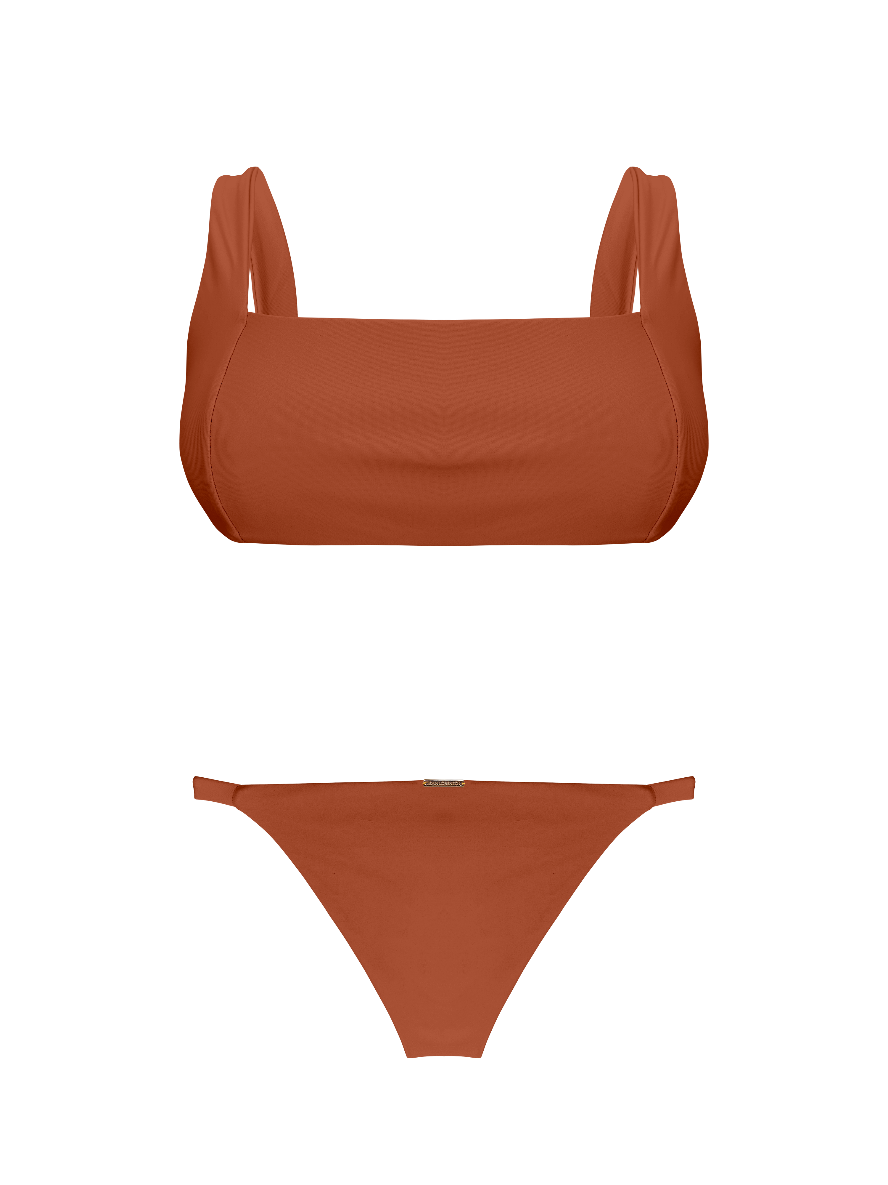 Coral Sunset Glow Lowrise Waist Brief Bikini Bottom