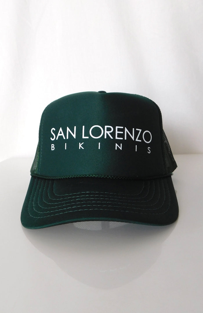 San Lorenzo Bikinis Trucker Hat Dark Green