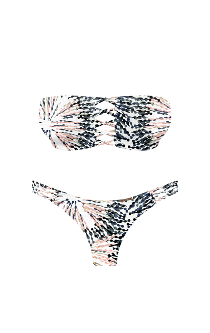 Island Palms Striking Reef Braided Thong Bikini Bottom