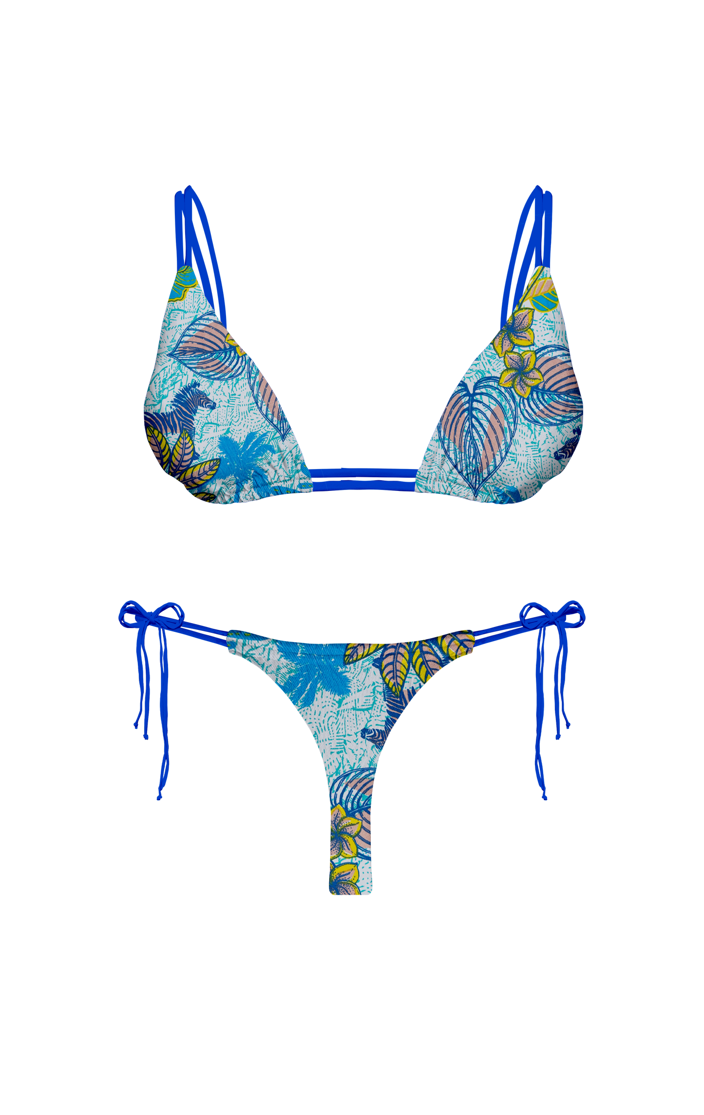 Island Palms Sapphire Double Loop String Bikini Bottom