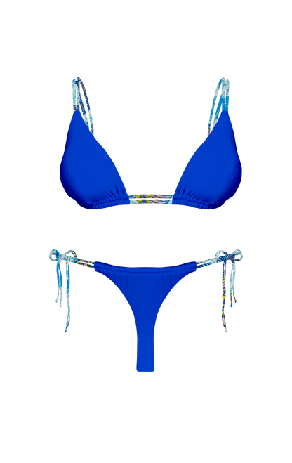 Island Palms Sea Glow Double Loop String Bikini Bottom