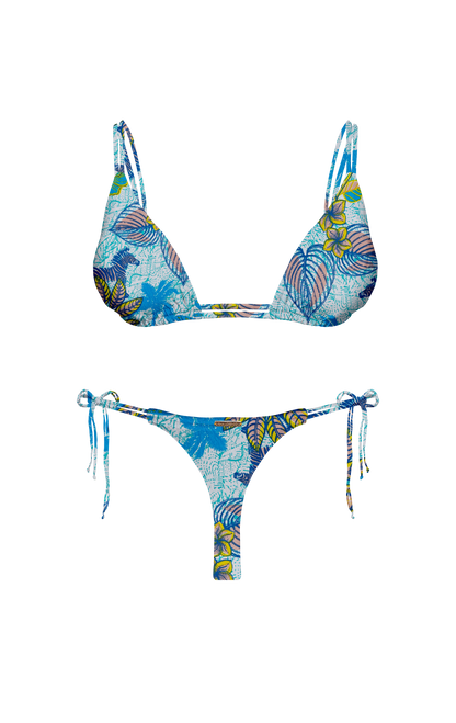 Island Palms Sea Glow Double Loop String Bikini Bottom