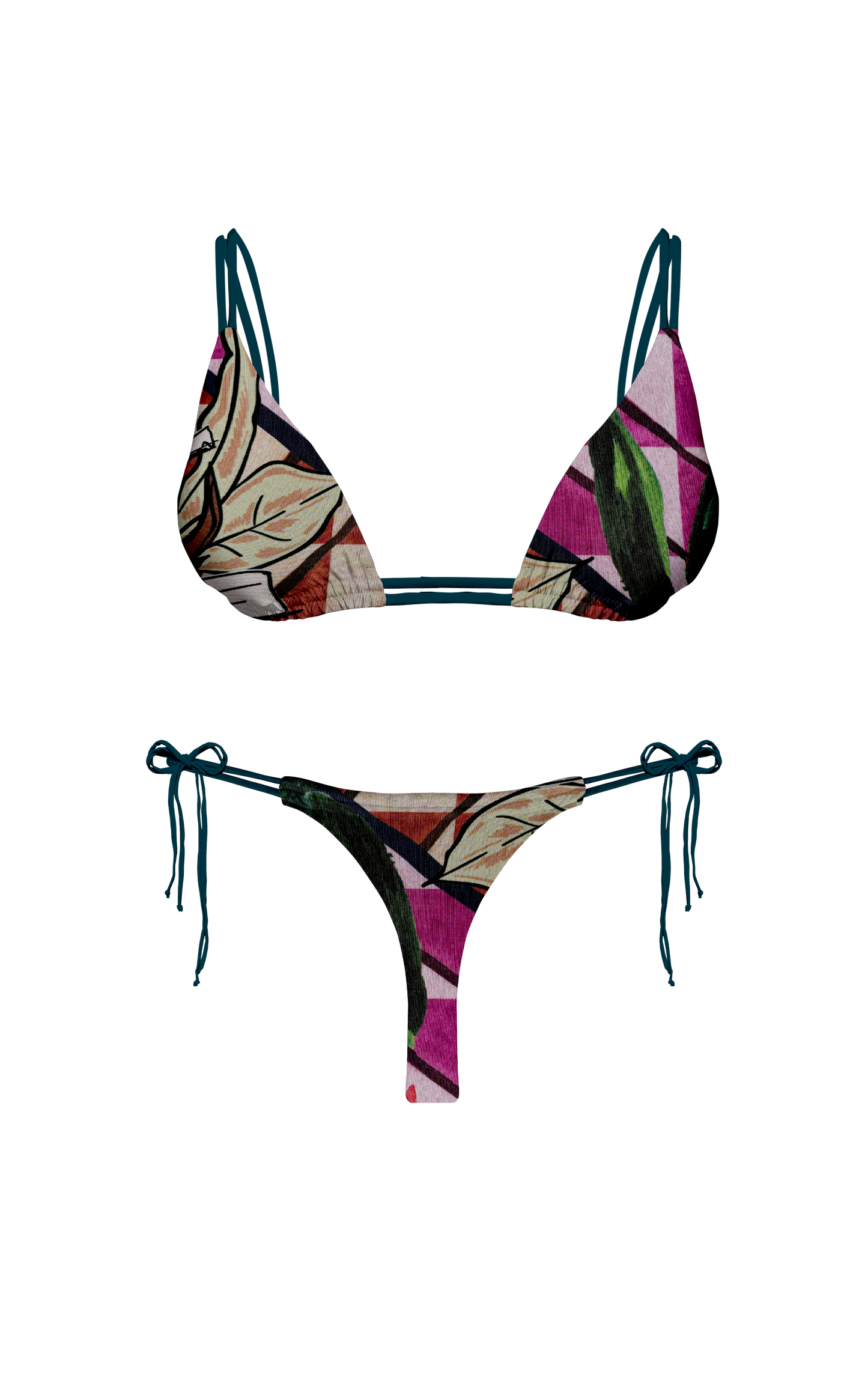 Island Palms Lafayette Double Loop String Halter Bikini Top