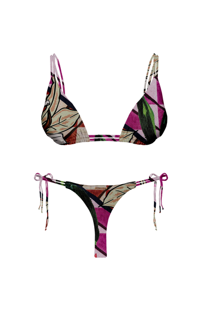 Island Palms Ebony Double Loop String Bikini Bottom