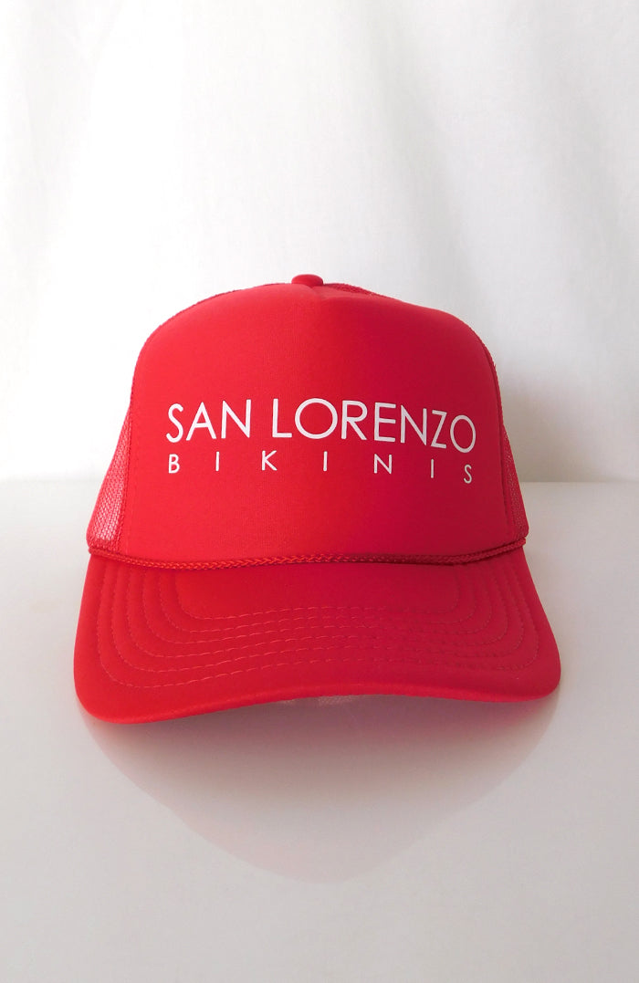 San Lorenzo Bikinis Trucker Hat Red