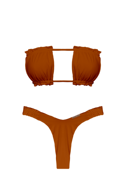 TAHITI MANA Persimmon Garder Bikini Bottom